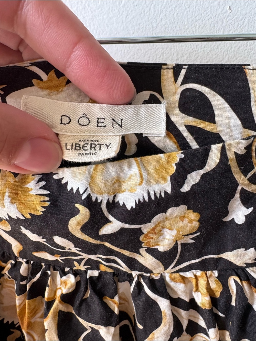 DOËN x Liberty Floral Black & Mustard Skirt
